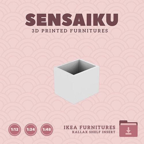 KALLAX Insert - Box for Miniature Dollhouse IKEA 3D Print 3D print model