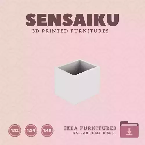 KALLAX Insert - Box for Miniature Dollhouse IKEA 3D Print