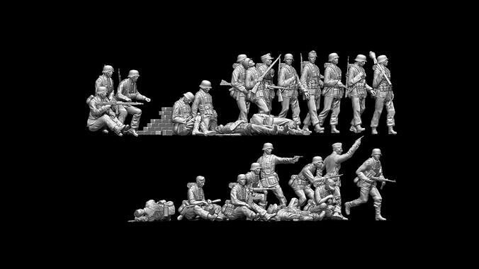 German soldiers  3D print model