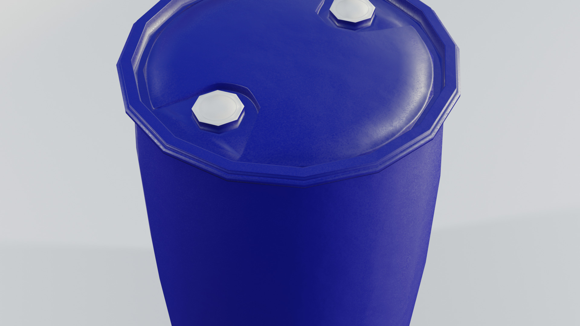 Plastic Tight Head Drum 150L Low-poly 3D model_3