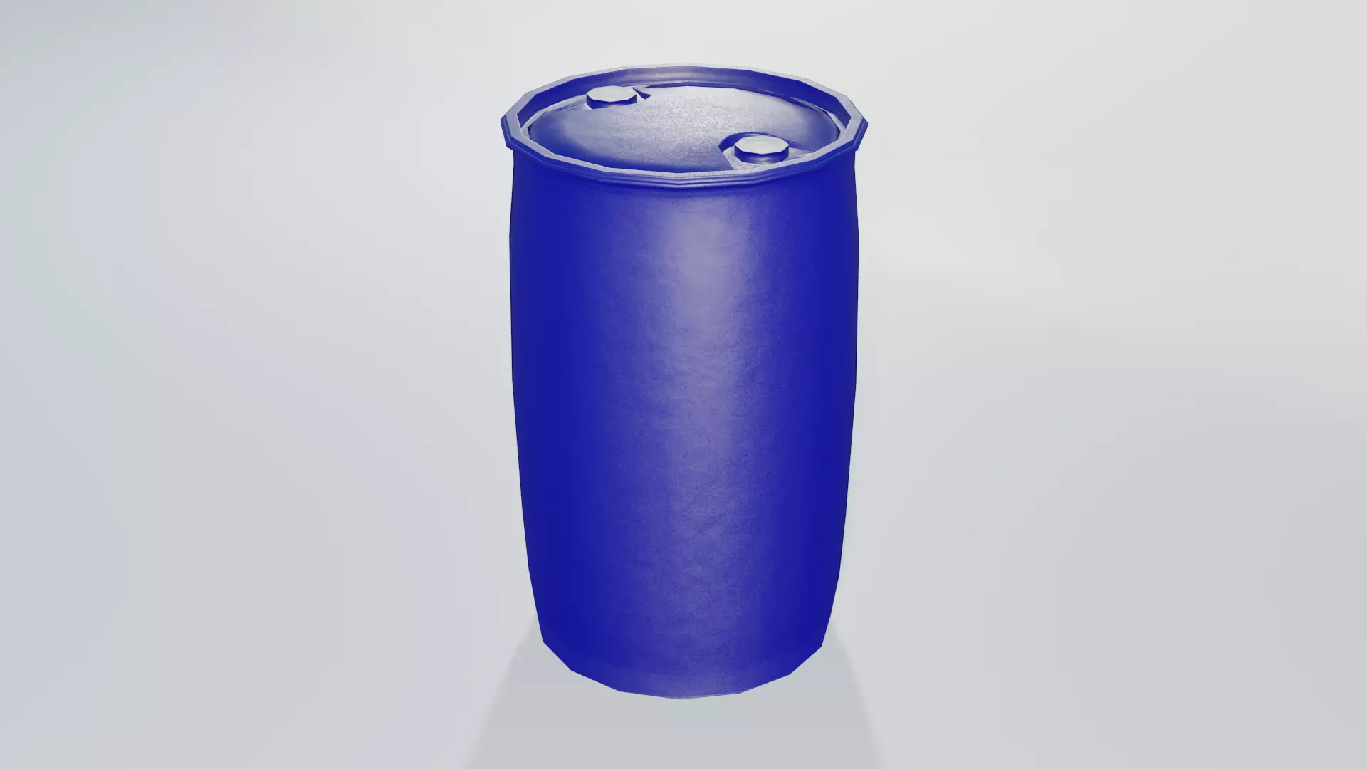 Plastic Tight Head Drum 150L Low-poly 3D model_0