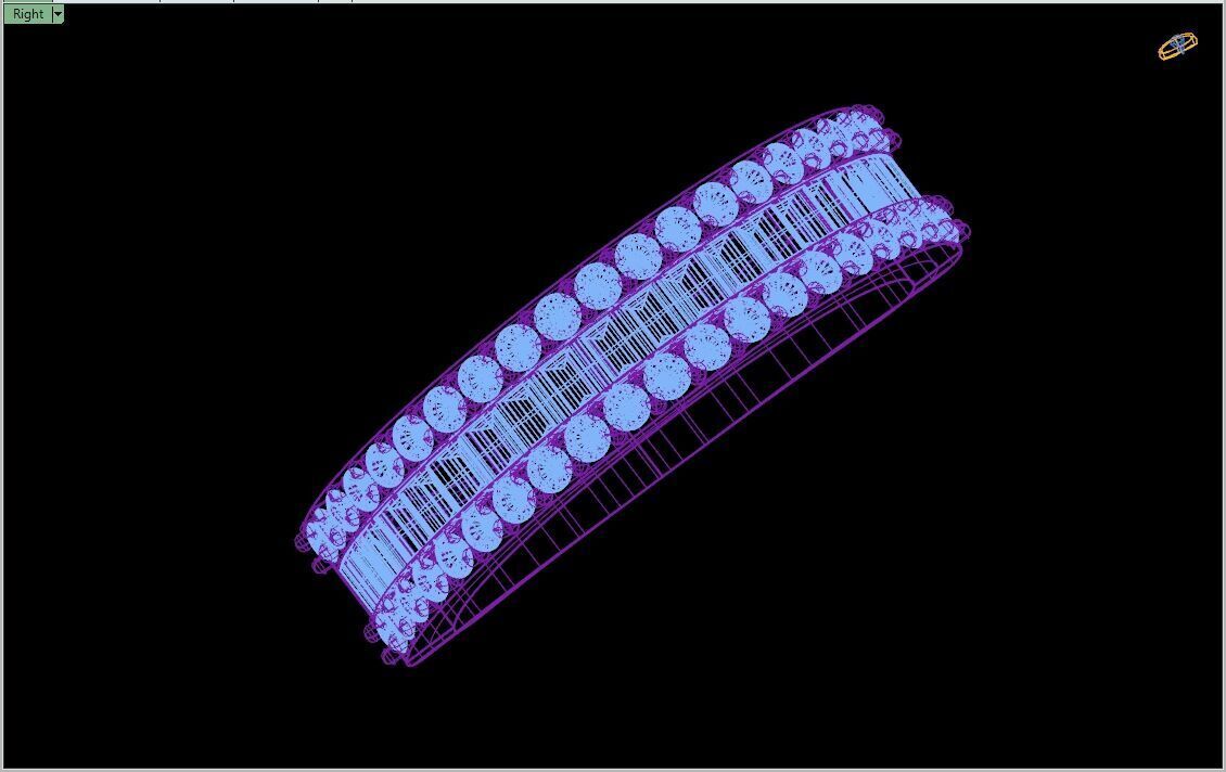Custom Baguette Single Row Band - Baguette Single Row Band 3D print model_13