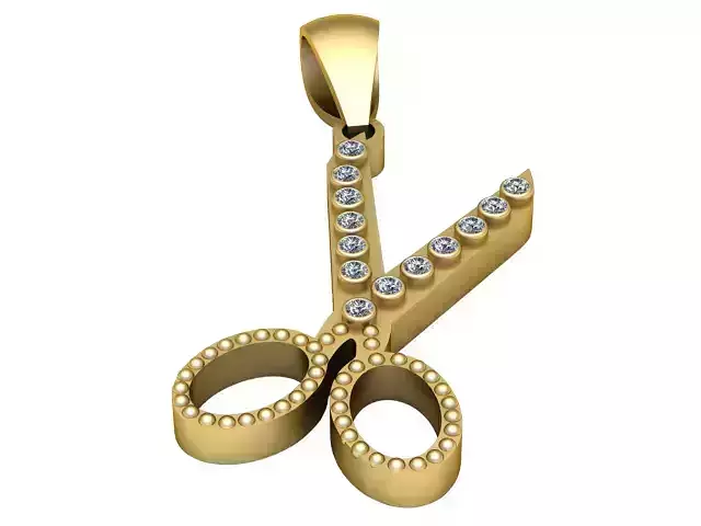 SCISSORS CHARM PENDANT 3D PRINTABLE MODEL 
