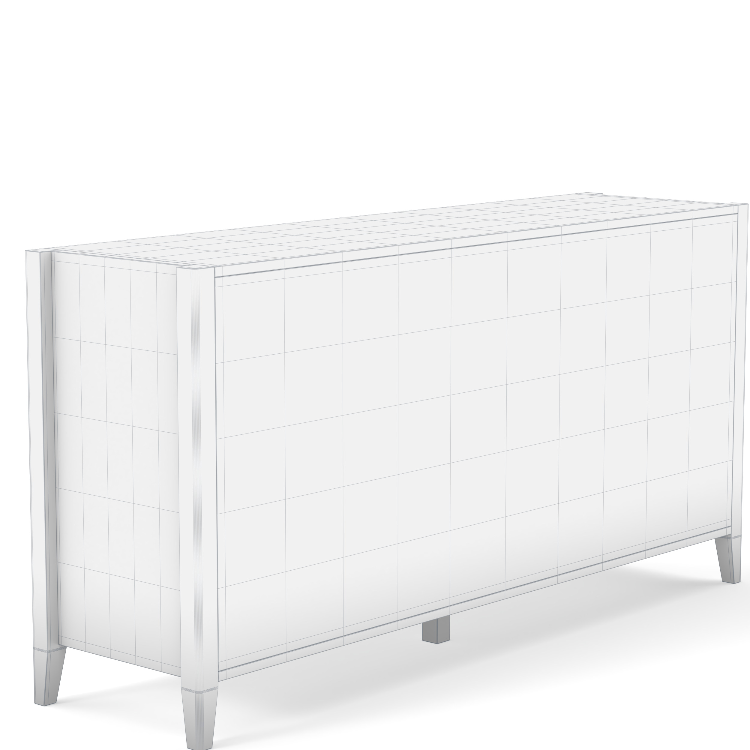 Cabinet Sideboard with 4 Doors 3D model_6