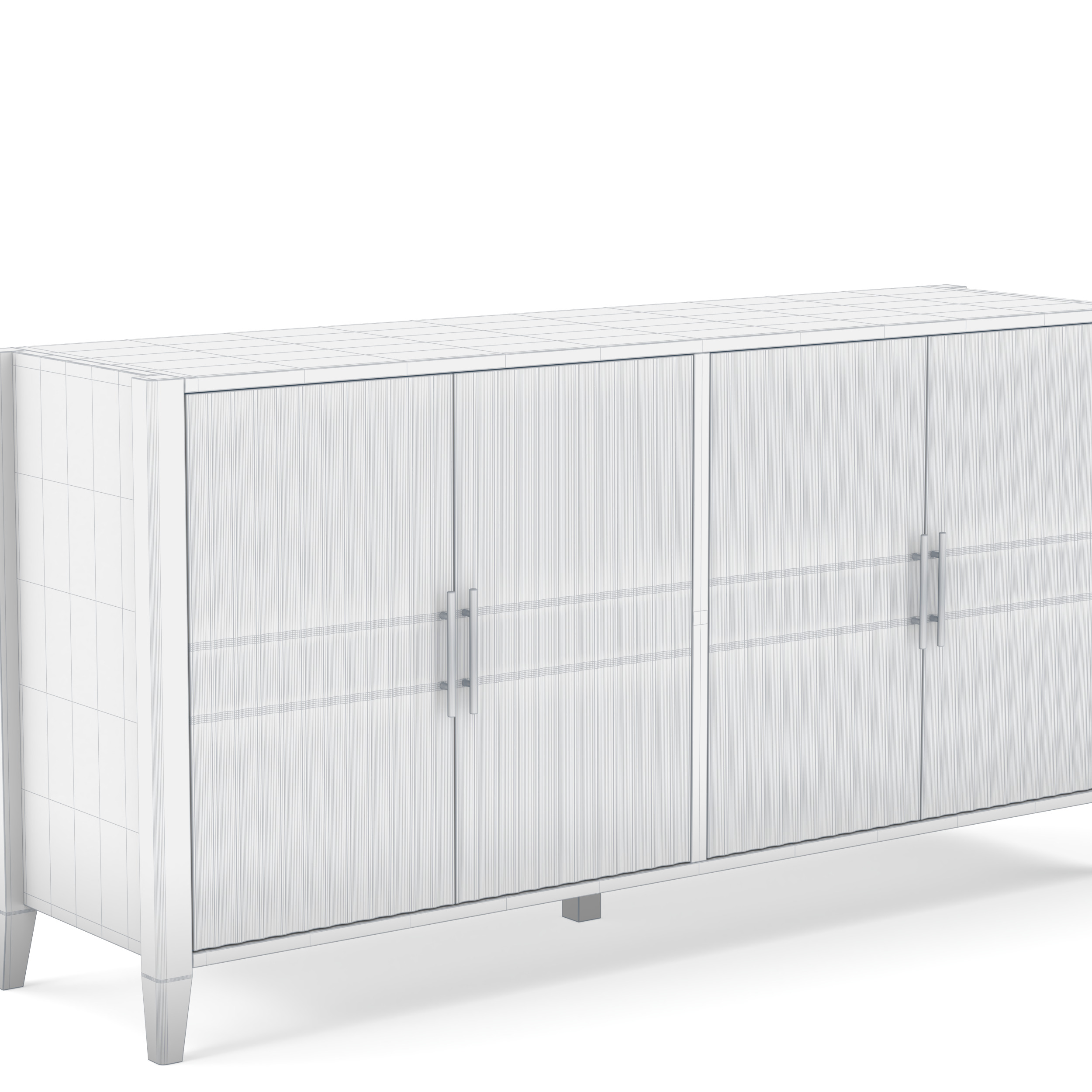 Cabinet Sideboard with 4 Doors 3D model_5