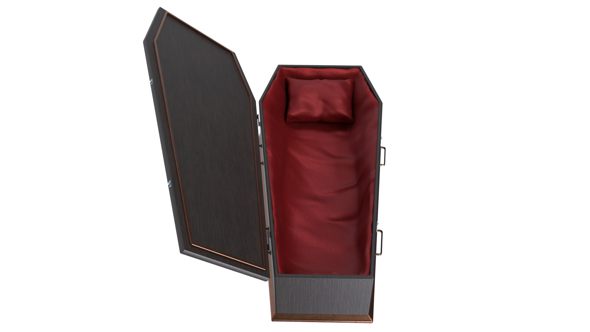 Coffin Box Maya Rigged Low-poly 3D model_1