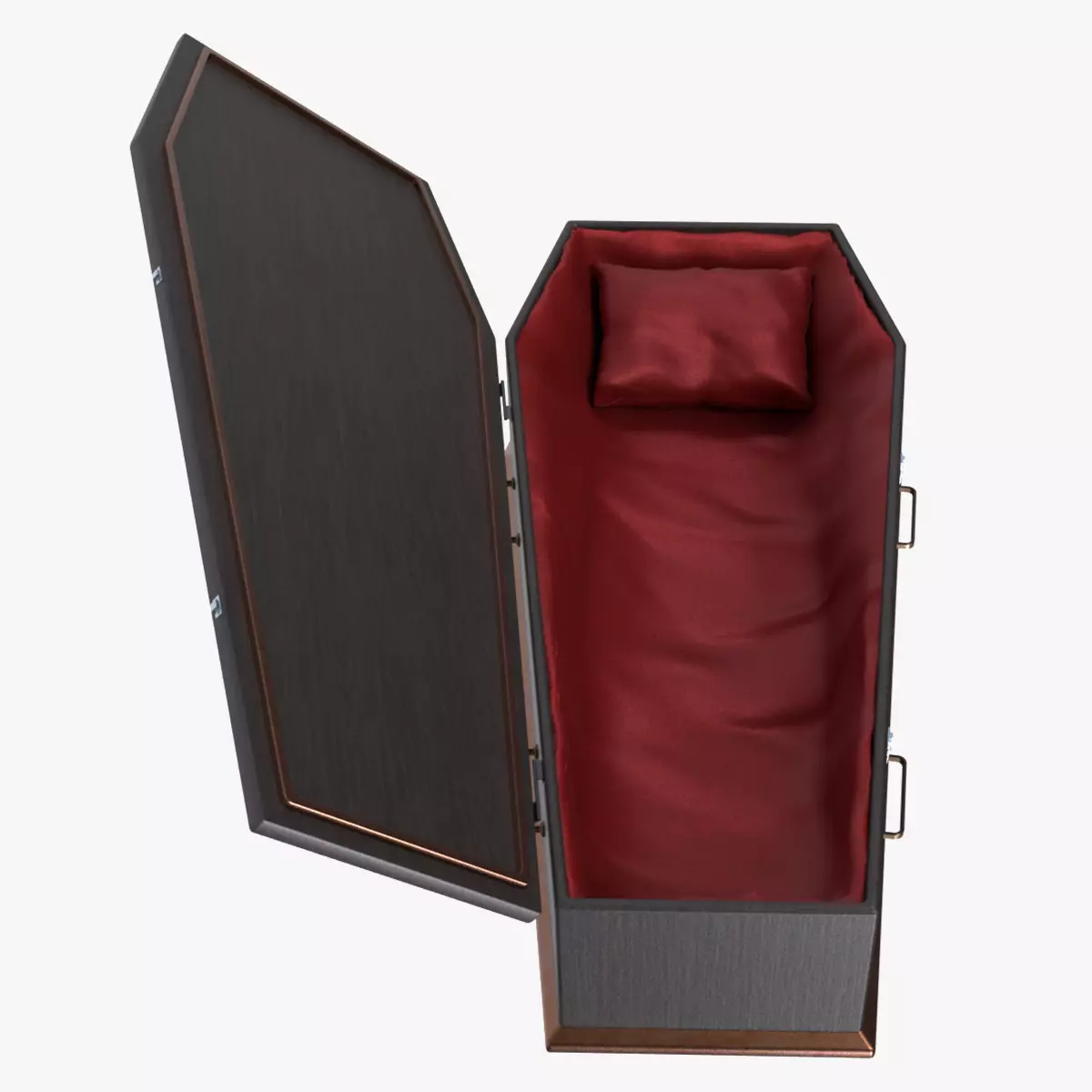 Coffin Box Maya Rigged Low-poly 3D model_0