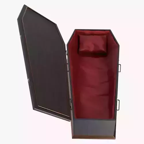 Coffin Box Maya Rigged Low-poly 3D model