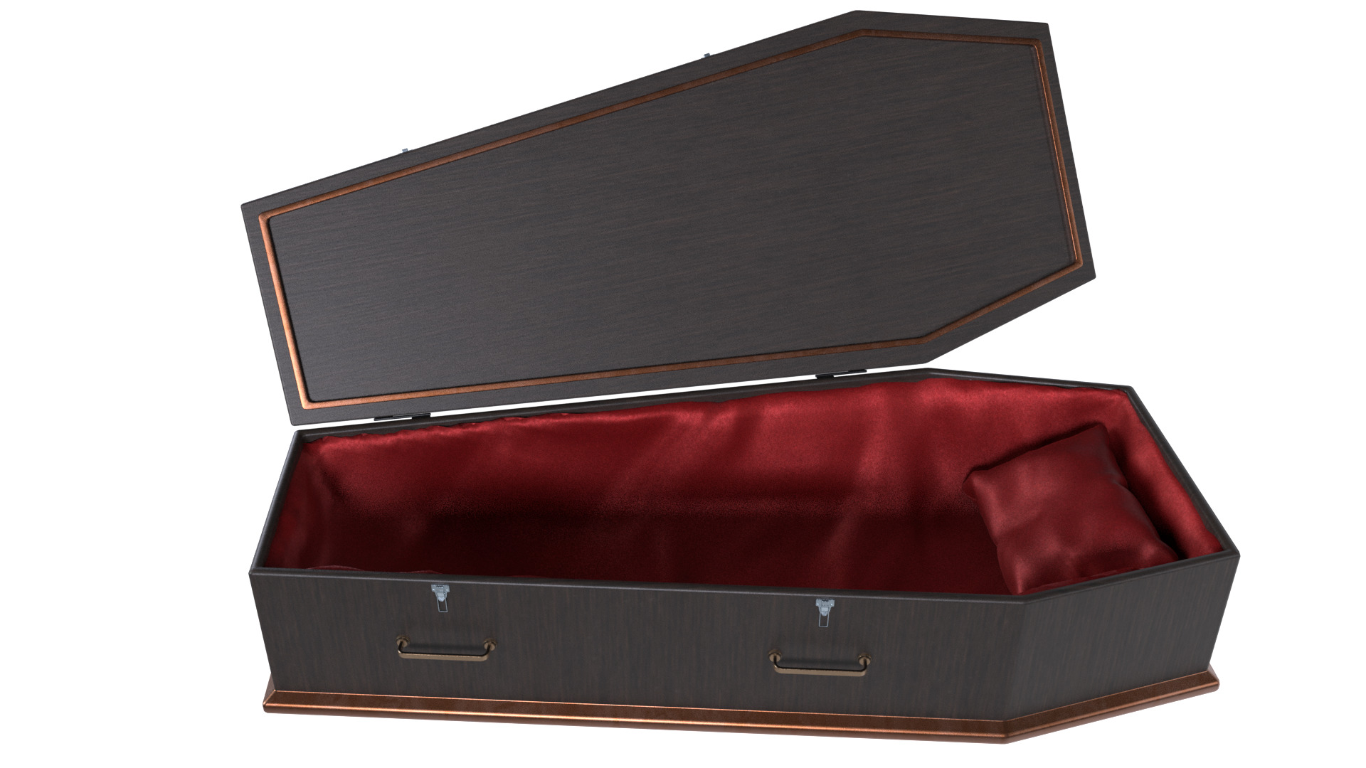 Coffin Box Maya Rigged Low-poly 3D model_5