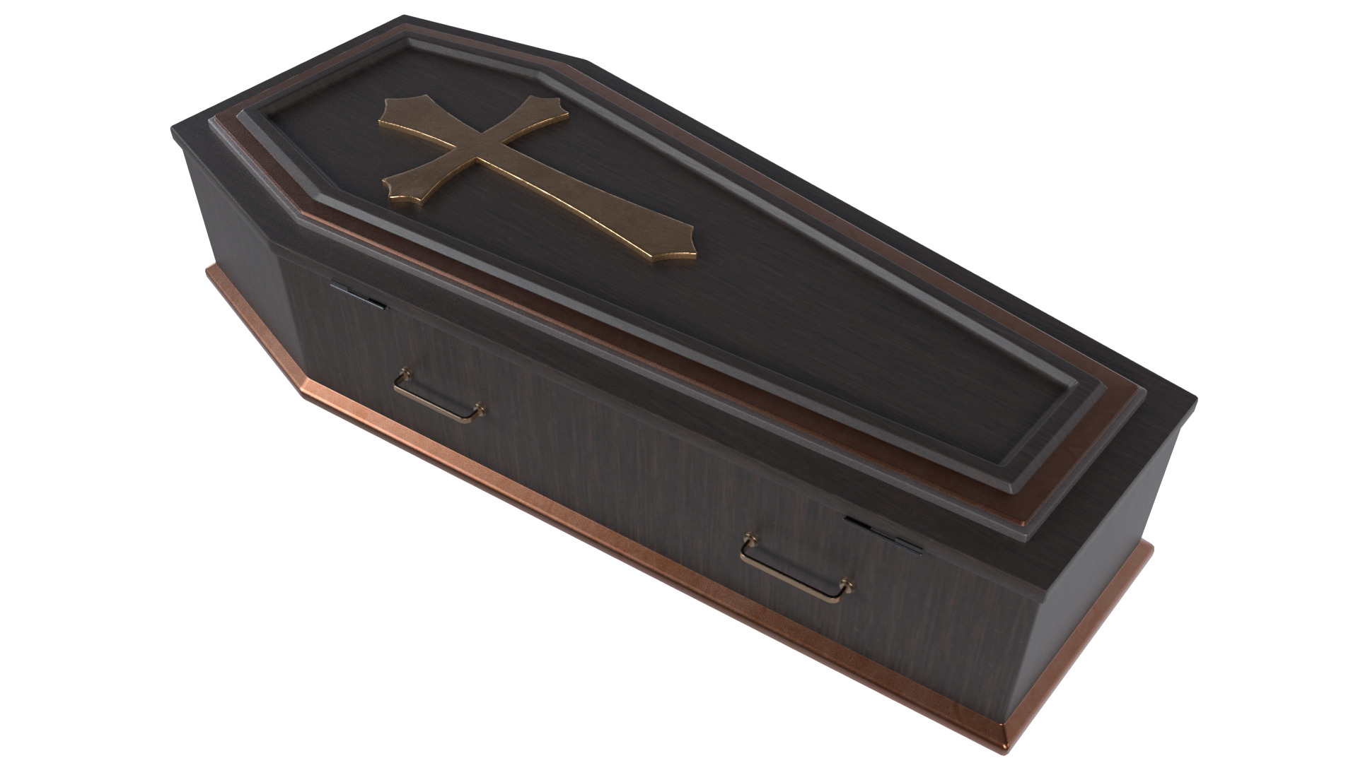 Coffin Box Maya Rigged Low-poly 3D model_2
