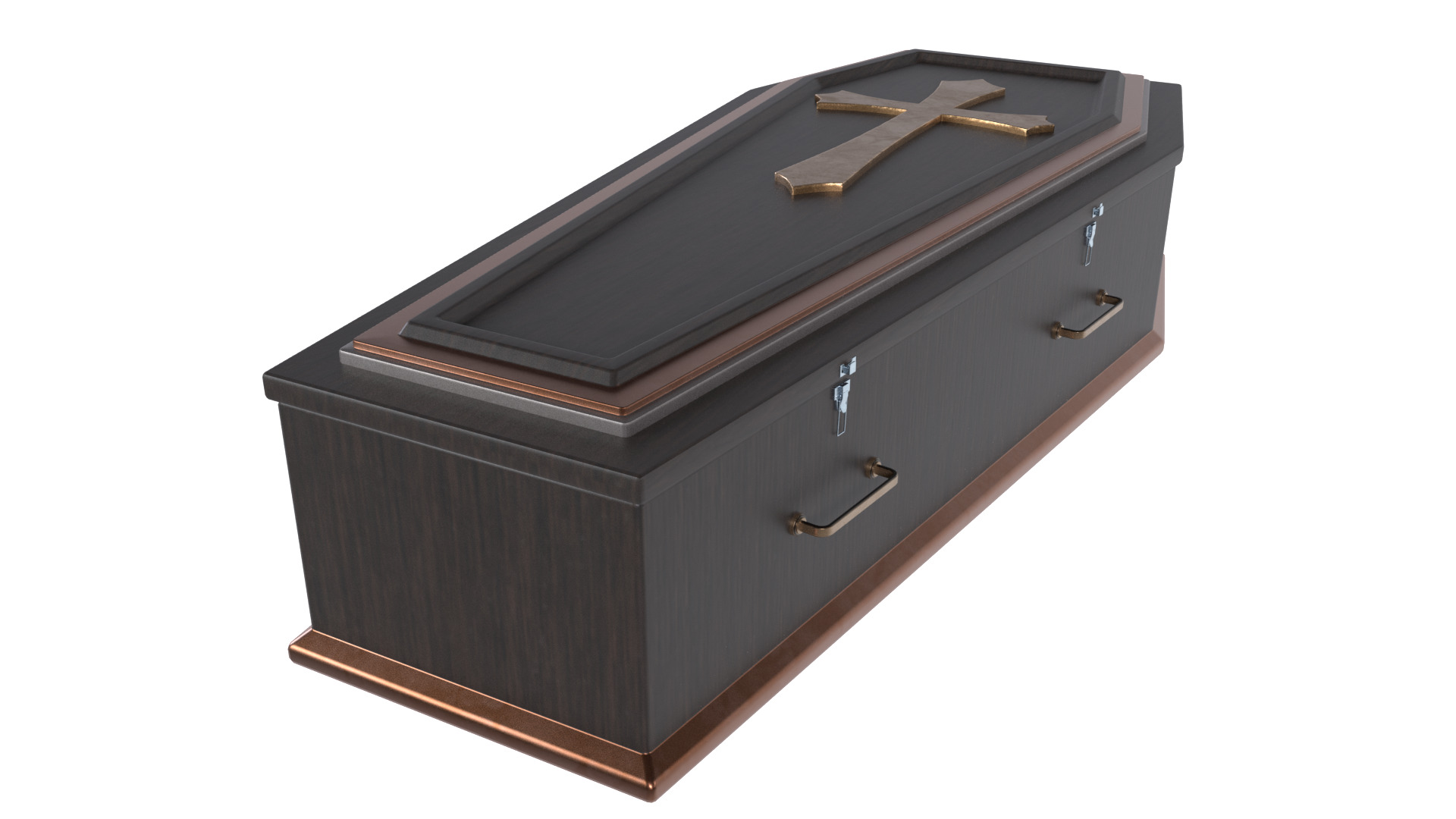 Coffin Box Maya Rigged Low-poly 3D model_3