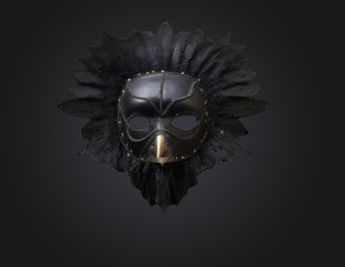 Raven Mask 3D model_2