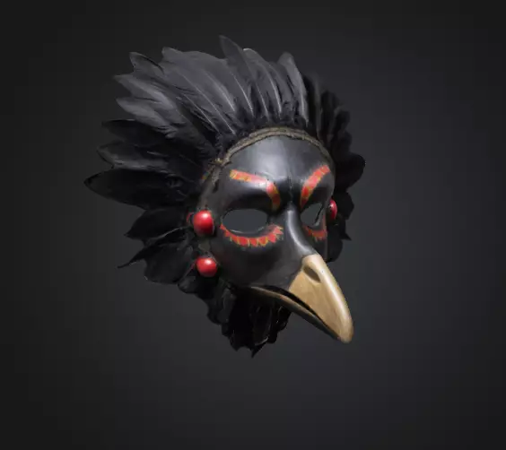 Raven Mask 3D model_0