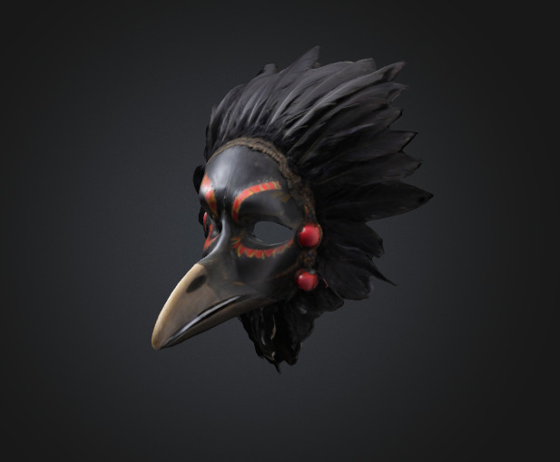 Raven Mask 3D model_1