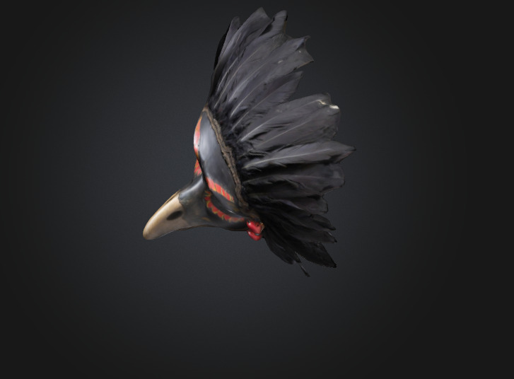 Raven Mask 3D model_3