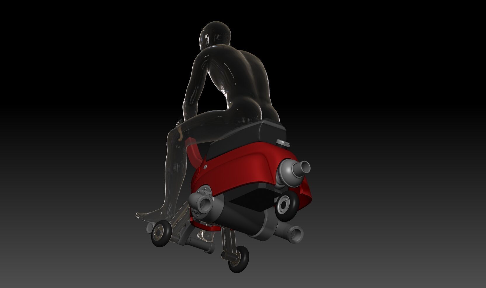 sh effect Figuarts goku bike n3 3D print model_4