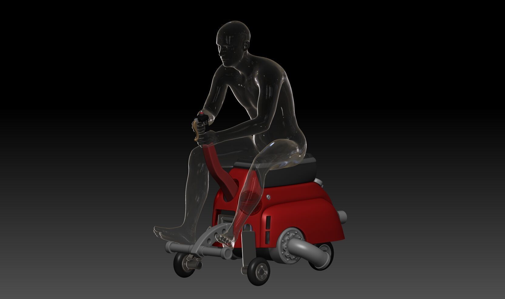 sh effect Figuarts goku bike n3 3D print model_1