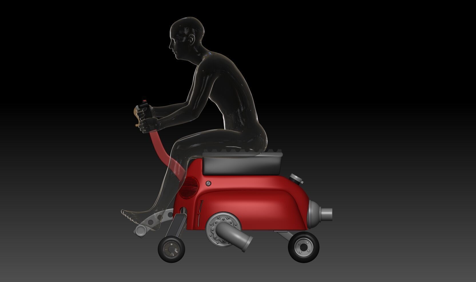 sh effect Figuarts goku bike n3 3D print model_2