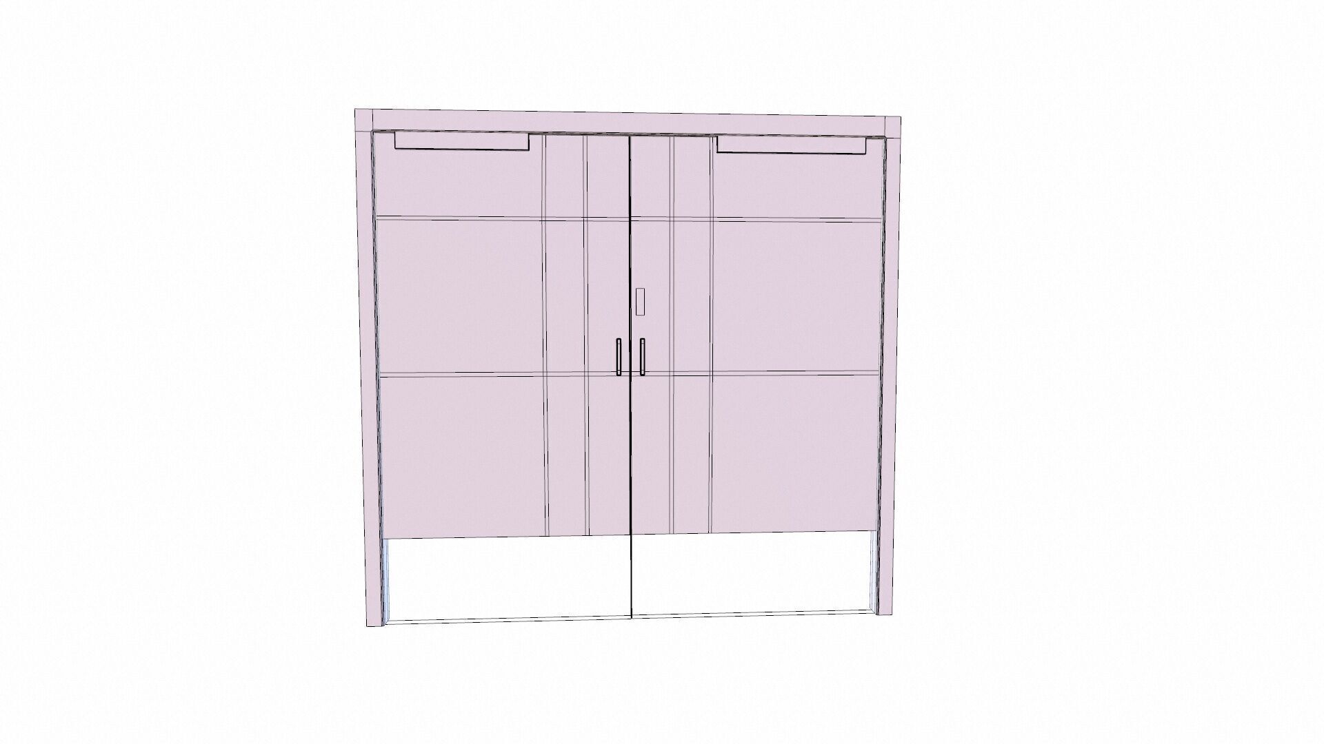 Industrial Door Low-poly 3D model_8