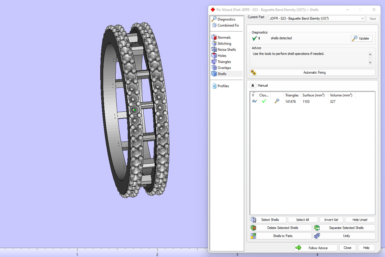 Custom Baguette Single Row Eternity Band - Diamond Band 3D print model_13