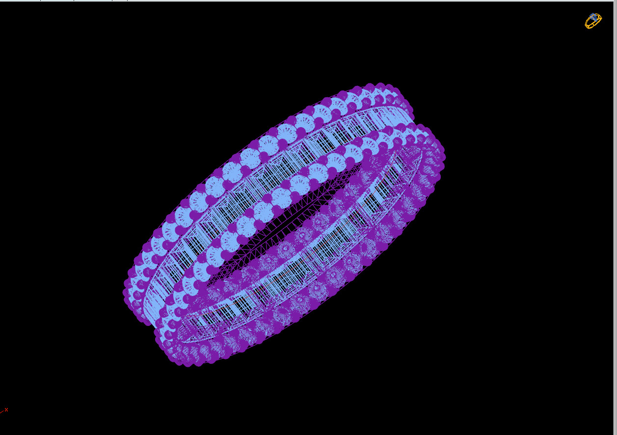 Custom Baguette Single Row Eternity Band - Diamond Band 3D print model_10