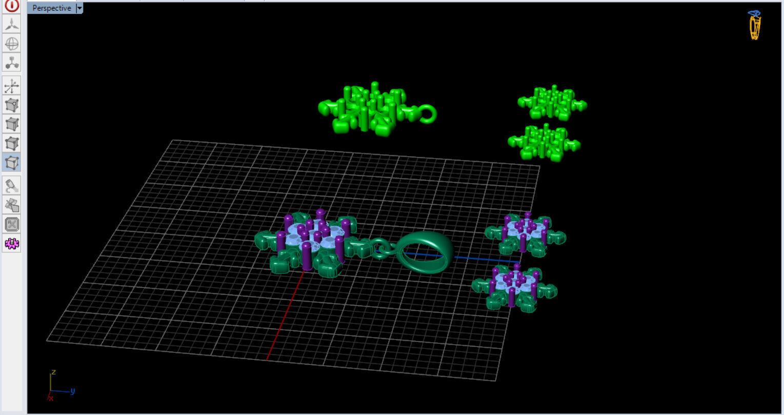 snow half set jewelry  3D print model_14