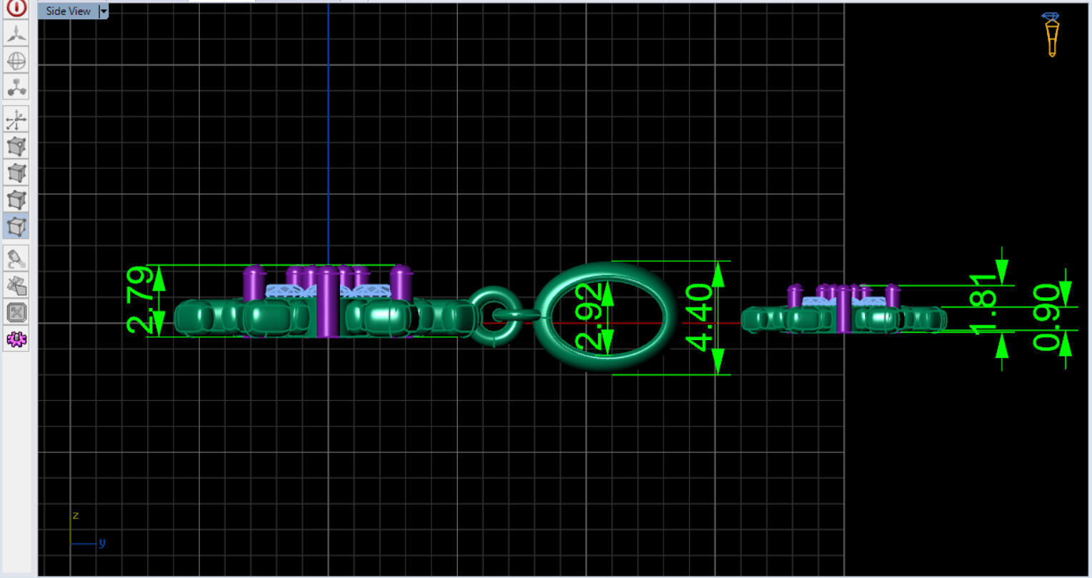 snow half set jewelry  3D print model_15