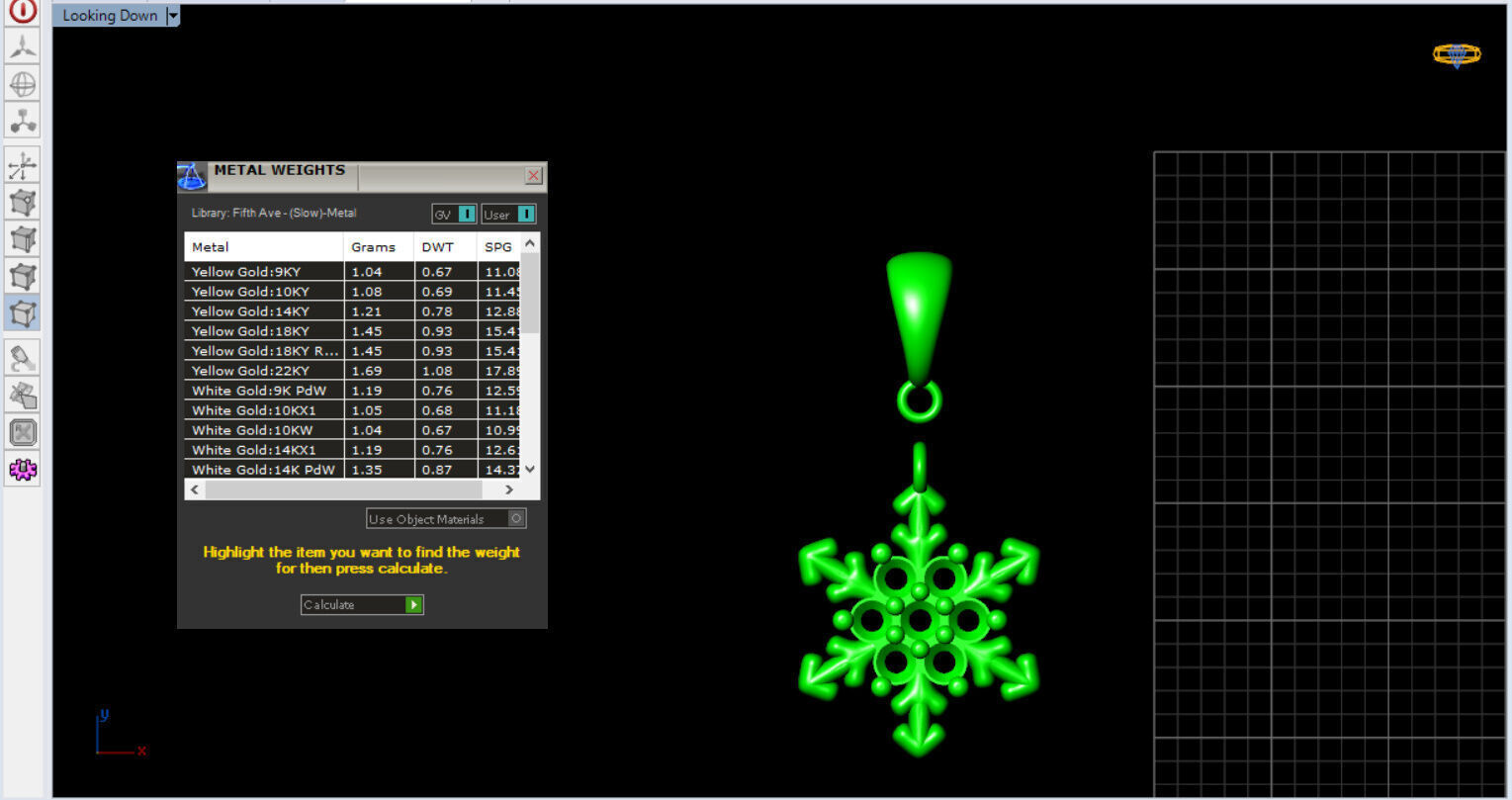 snow half set jewelry  3D print model_7