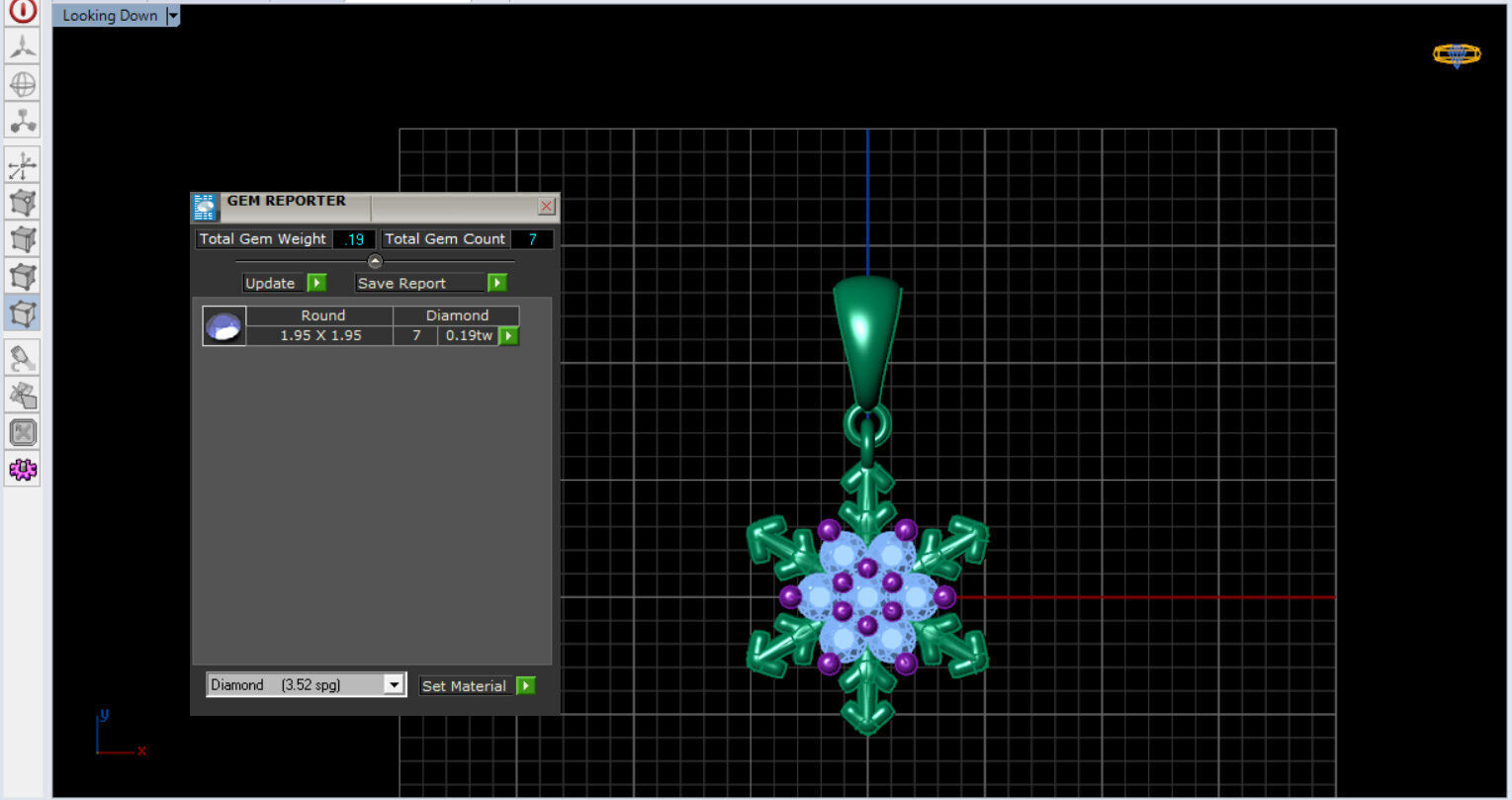 snow half set jewelry  3D print model_10