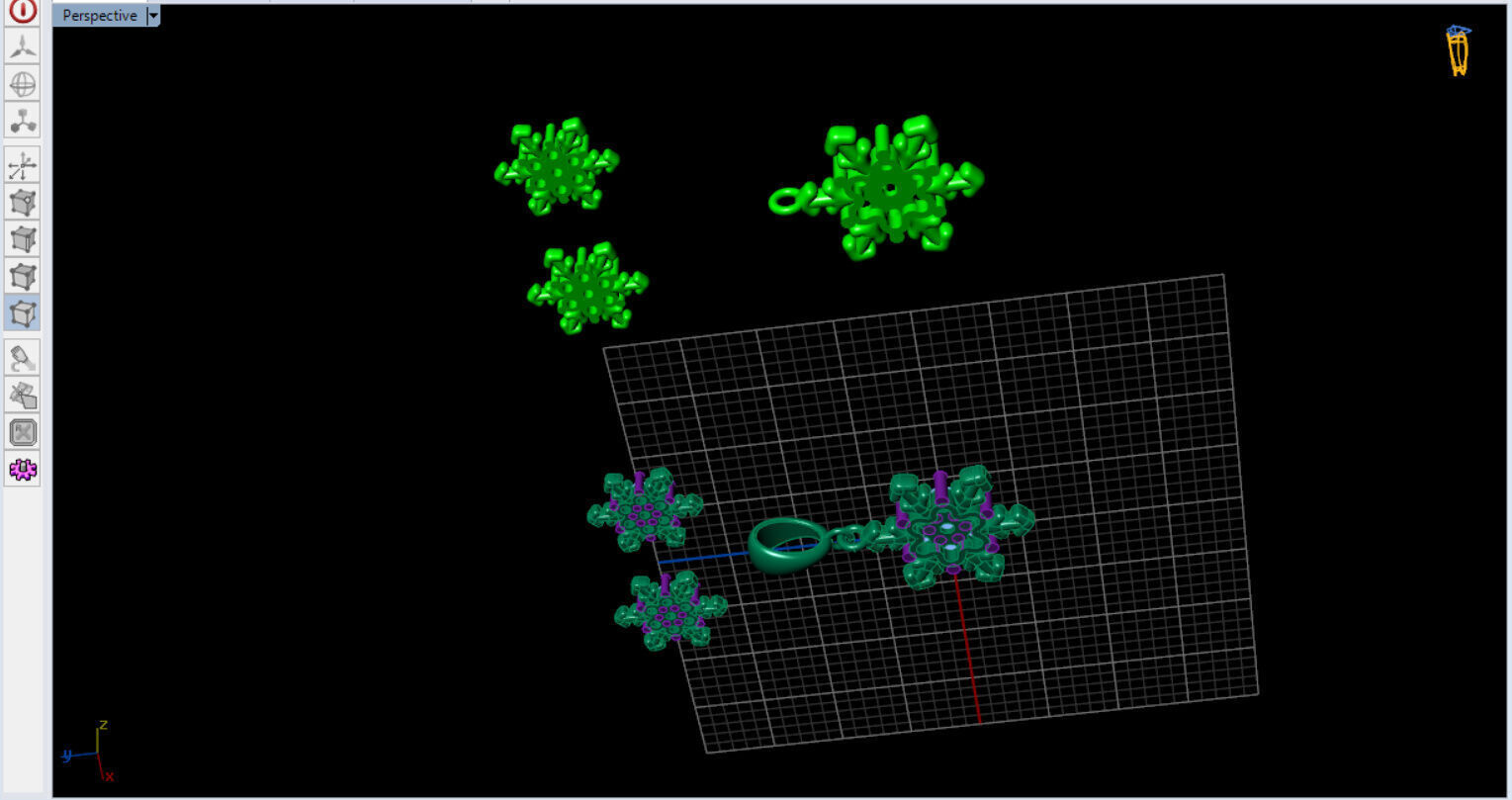 snow half set jewelry  3D print model_20