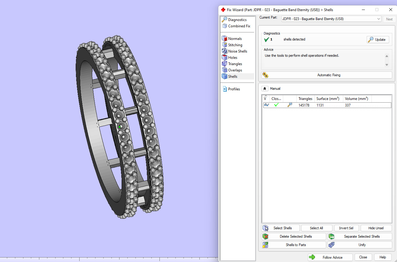 Custom Baguette Single Row Eternity Band-Baguette Eternity Band 3D print model_13