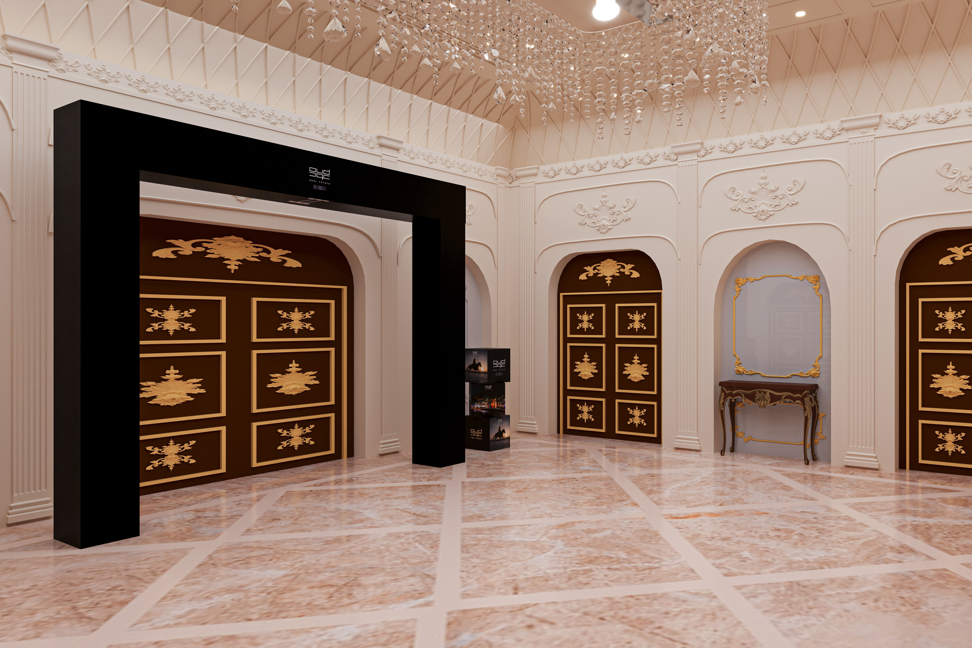 stage with hall 3D model_4