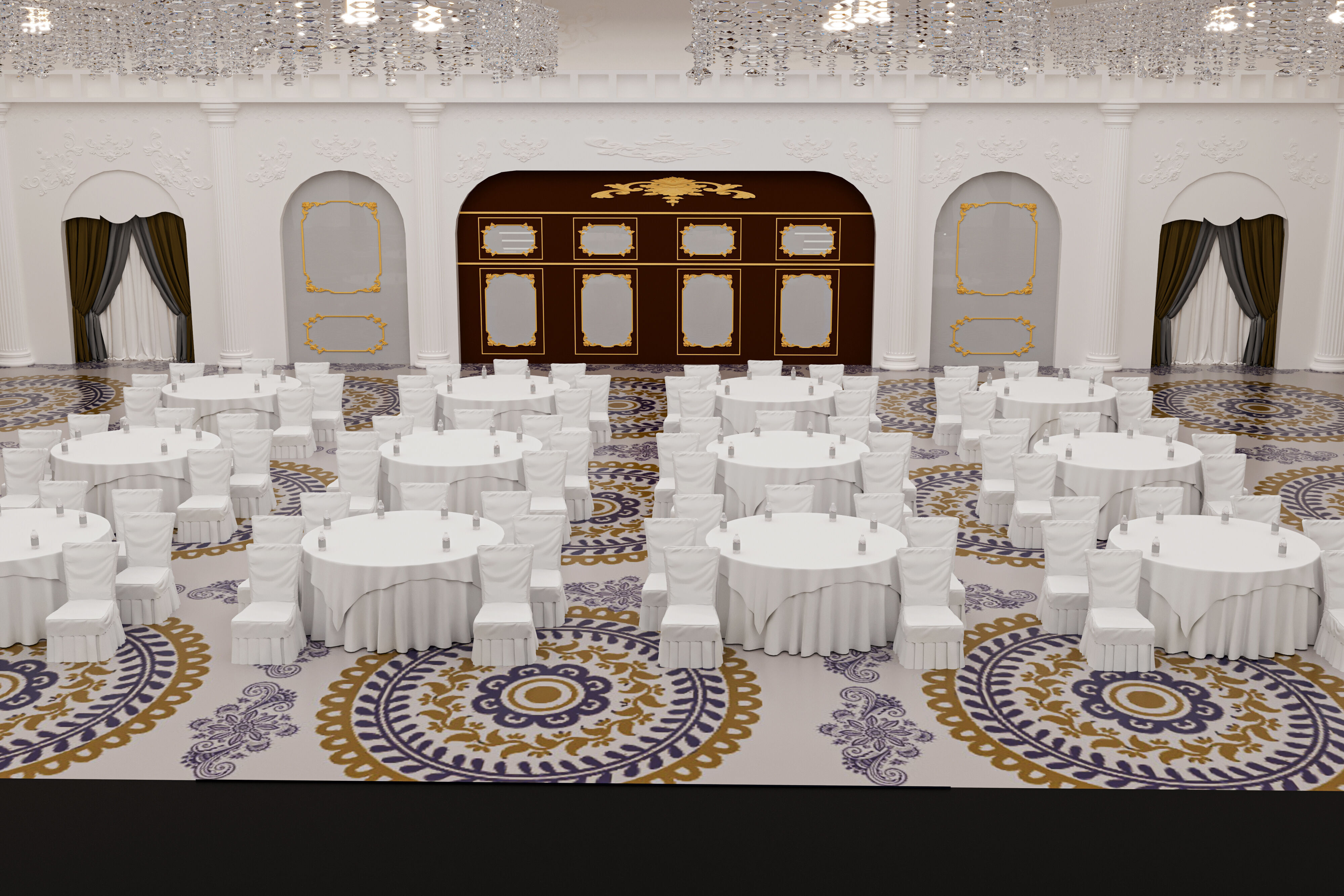 stage with hall 3D model_3