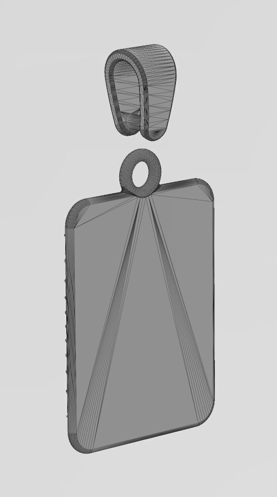 B letter initial NBA font faceted sunrays pendant charm 3D print model_14