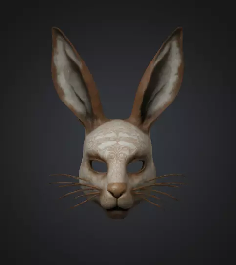 Hare Mask 3D model_0