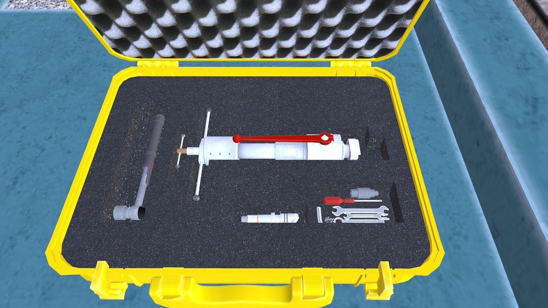 Oil Heating and pumping skid Low-poly 3D model_7