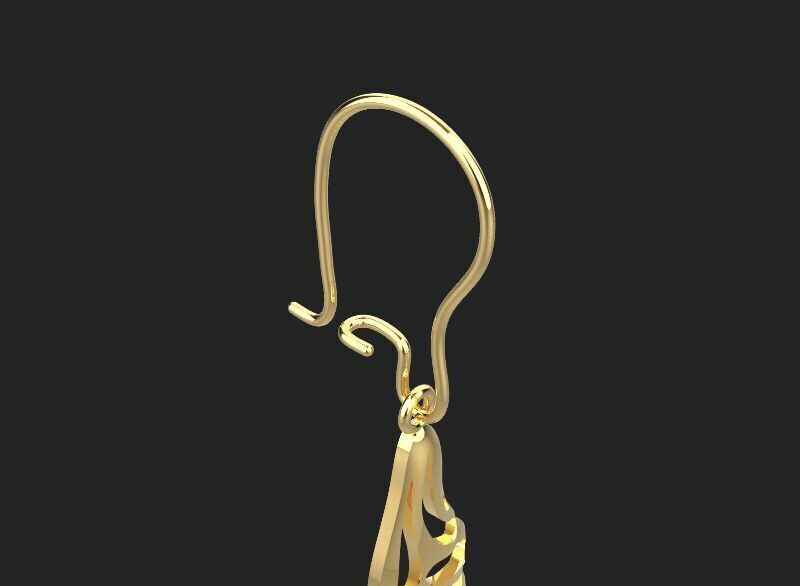 3d printing earring leaf printable 3dmodel STL and 3dm 3D print model_15