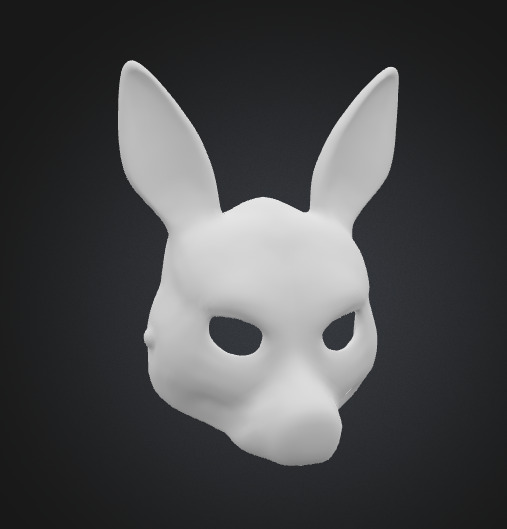 Hare Mask 3D model_4