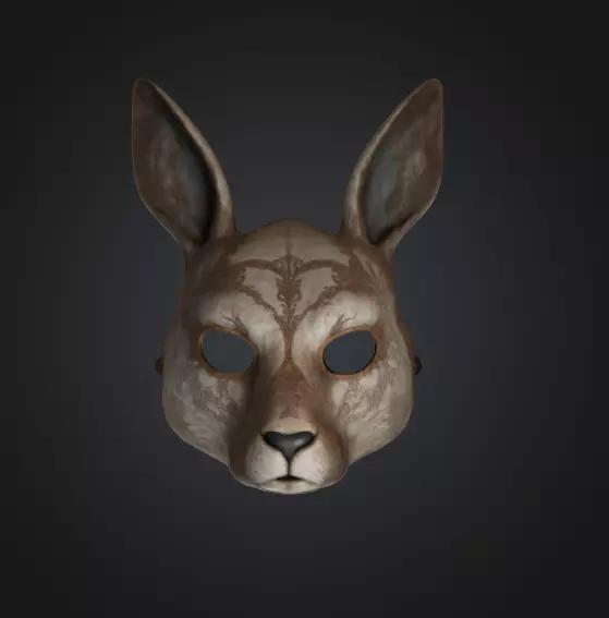 Hare Mask 3D model_0
