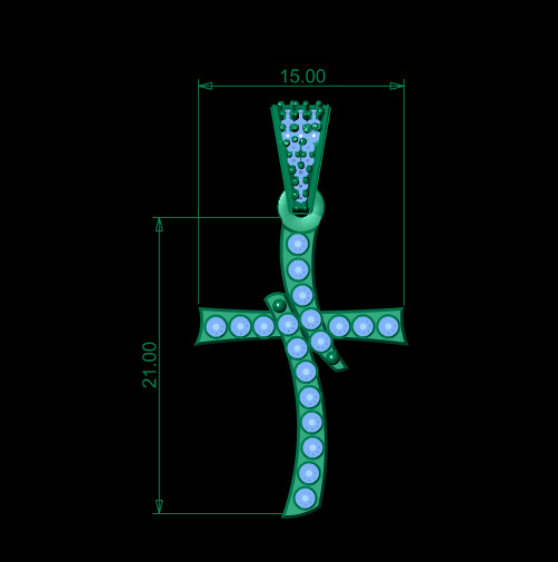 CROSS DESIGN PENDANT 3D PRINTABLE MODEL  3D print model_4