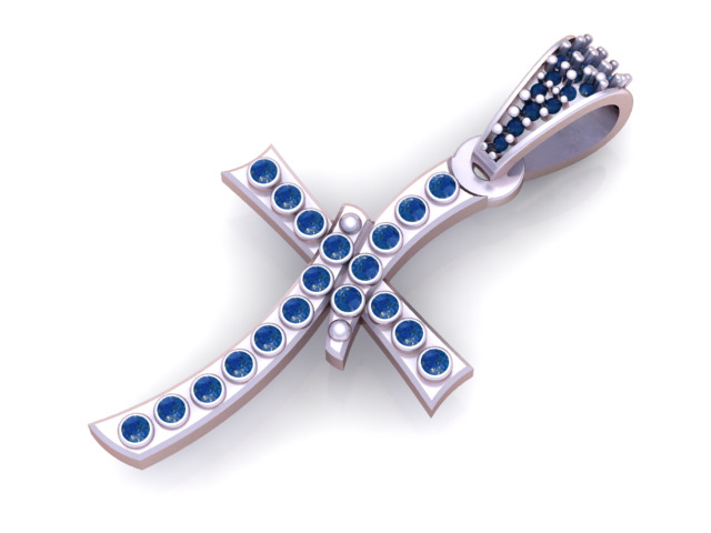 CROSS DESIGN PENDANT 3D PRINTABLE MODEL  3D print model_1