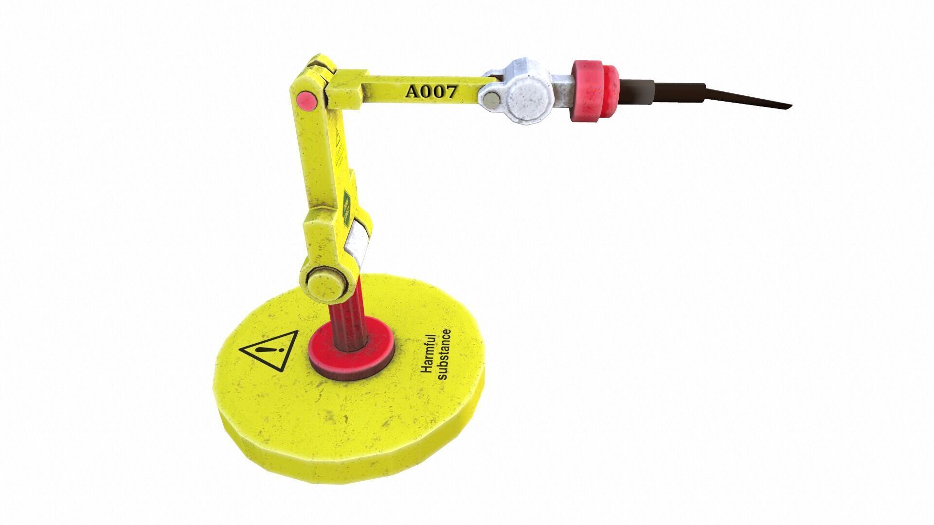 Robotic Arm Low-poly 3D model_7