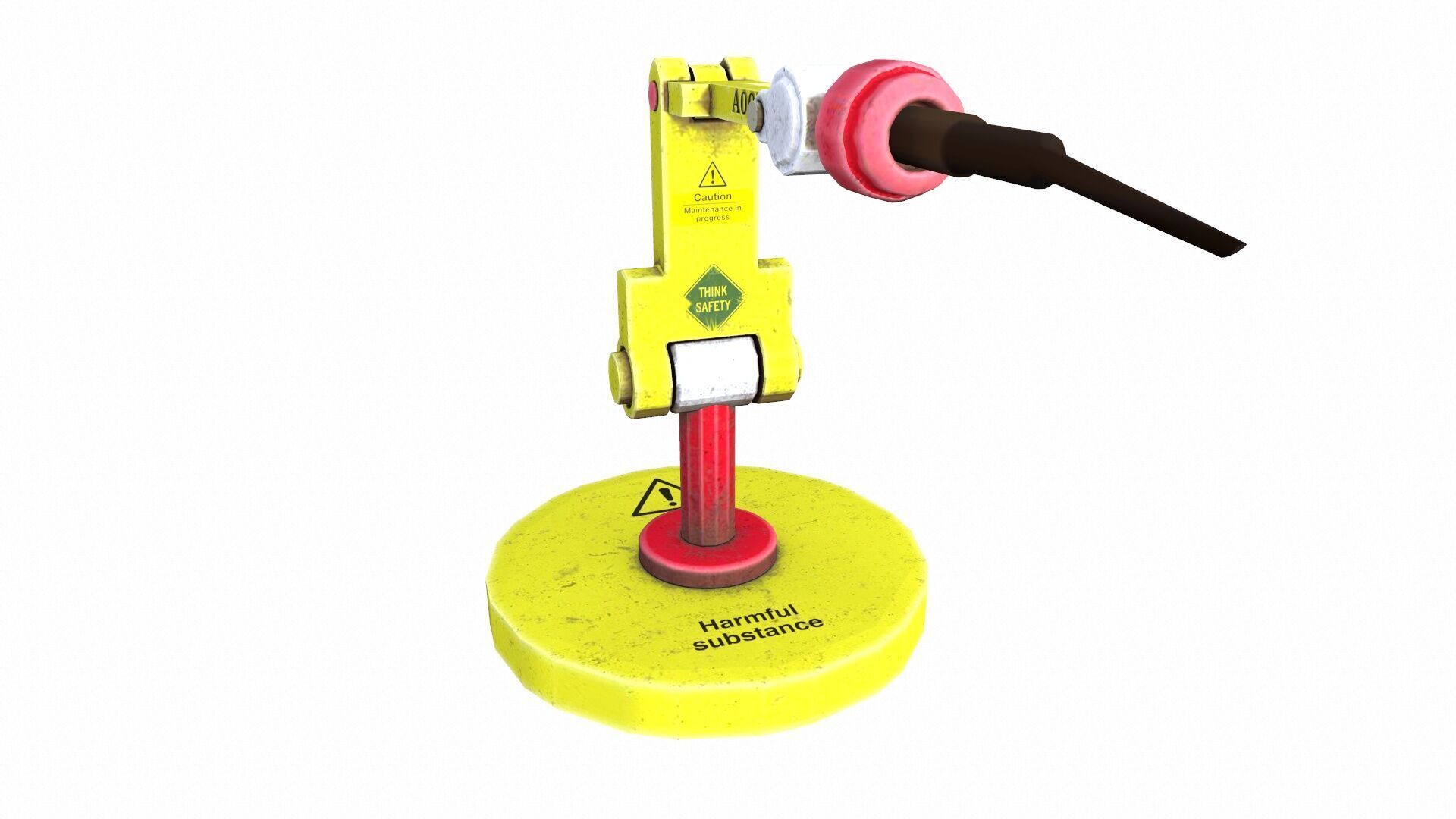 Robotic Arm Low-poly 3D model_5