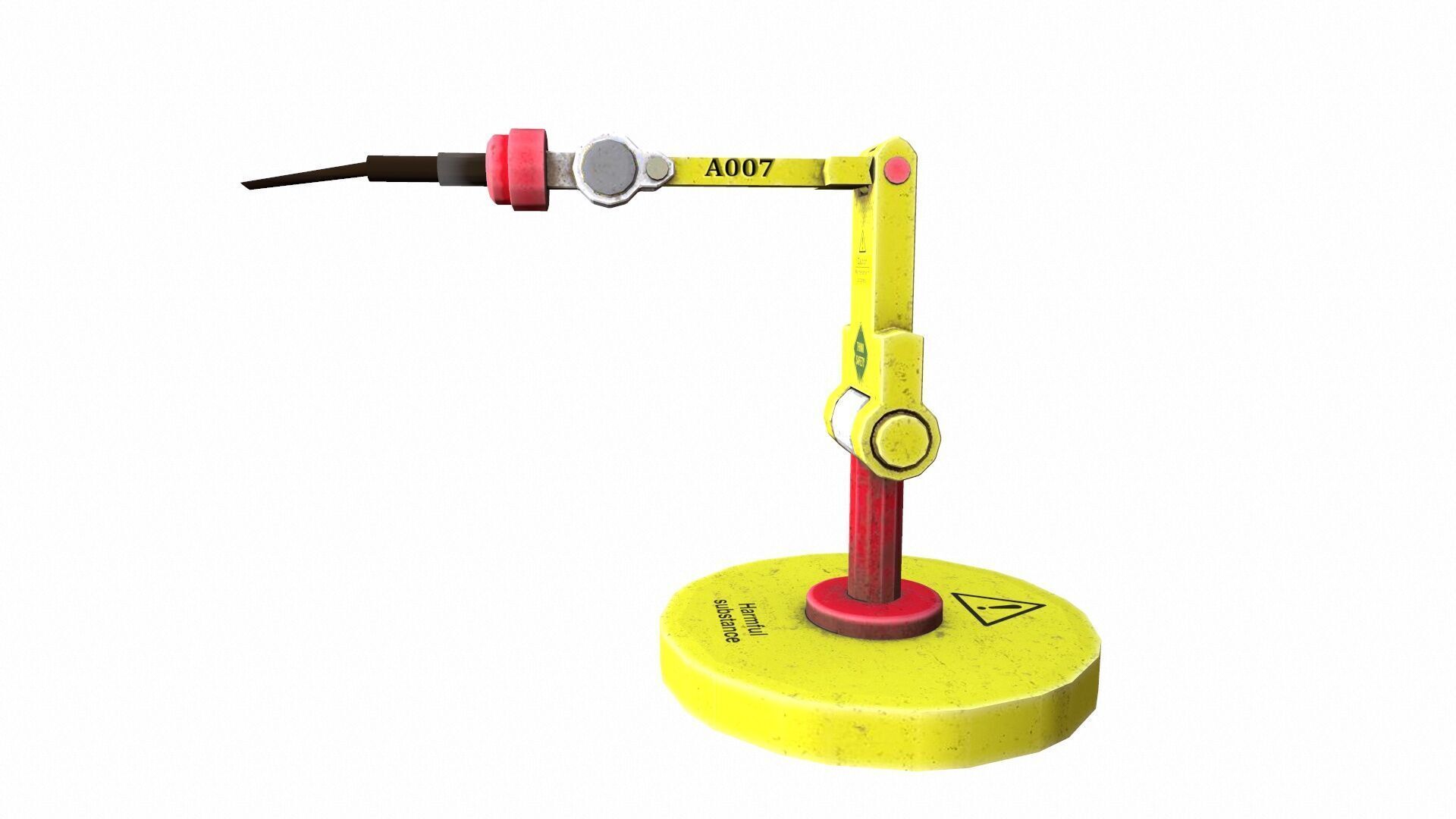 Robotic Arm Low-poly 3D model_2