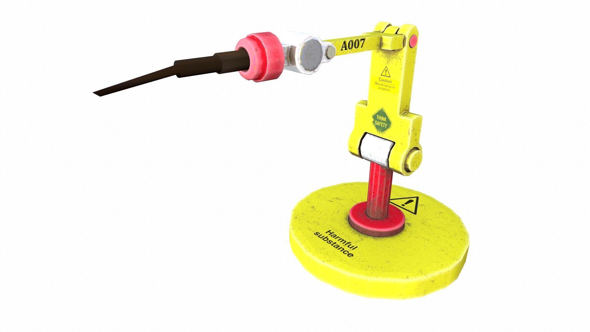 Robotic Arm Low-poly 3D model_4