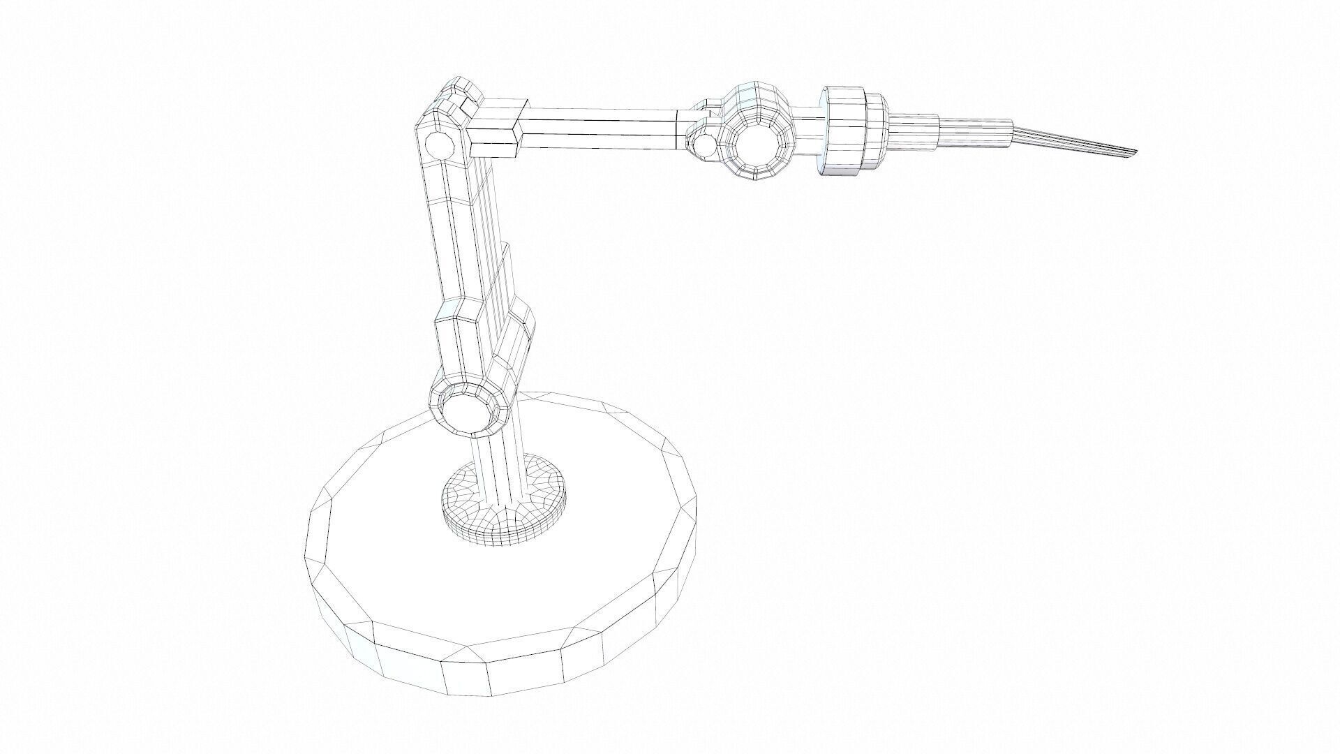 Robotic Arm Low-poly 3D model_8