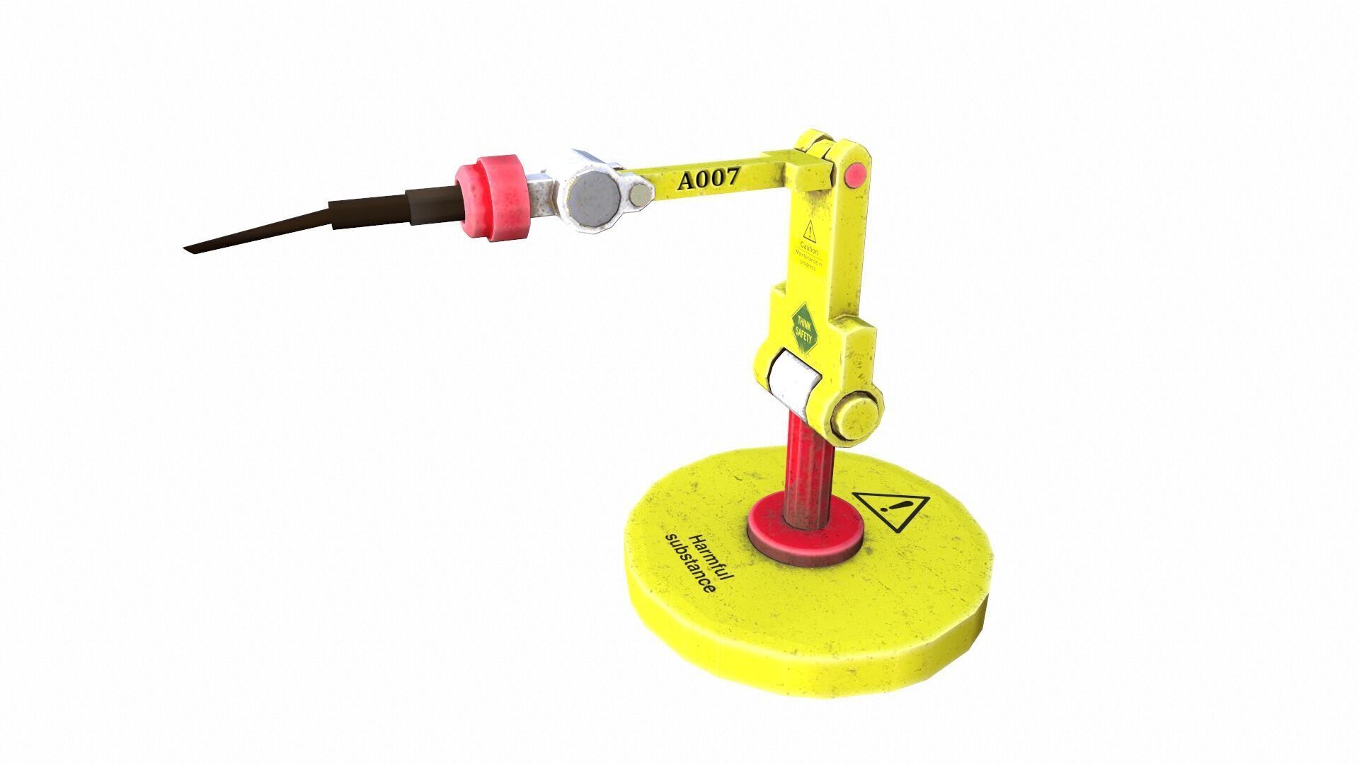 Robotic Arm Low-poly 3D model_3