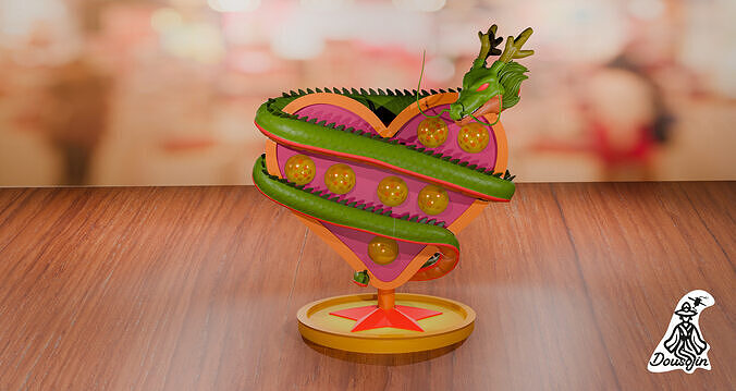 Shenron del Amor Siete Deseos para Ti Dragon ball Free 3D print model