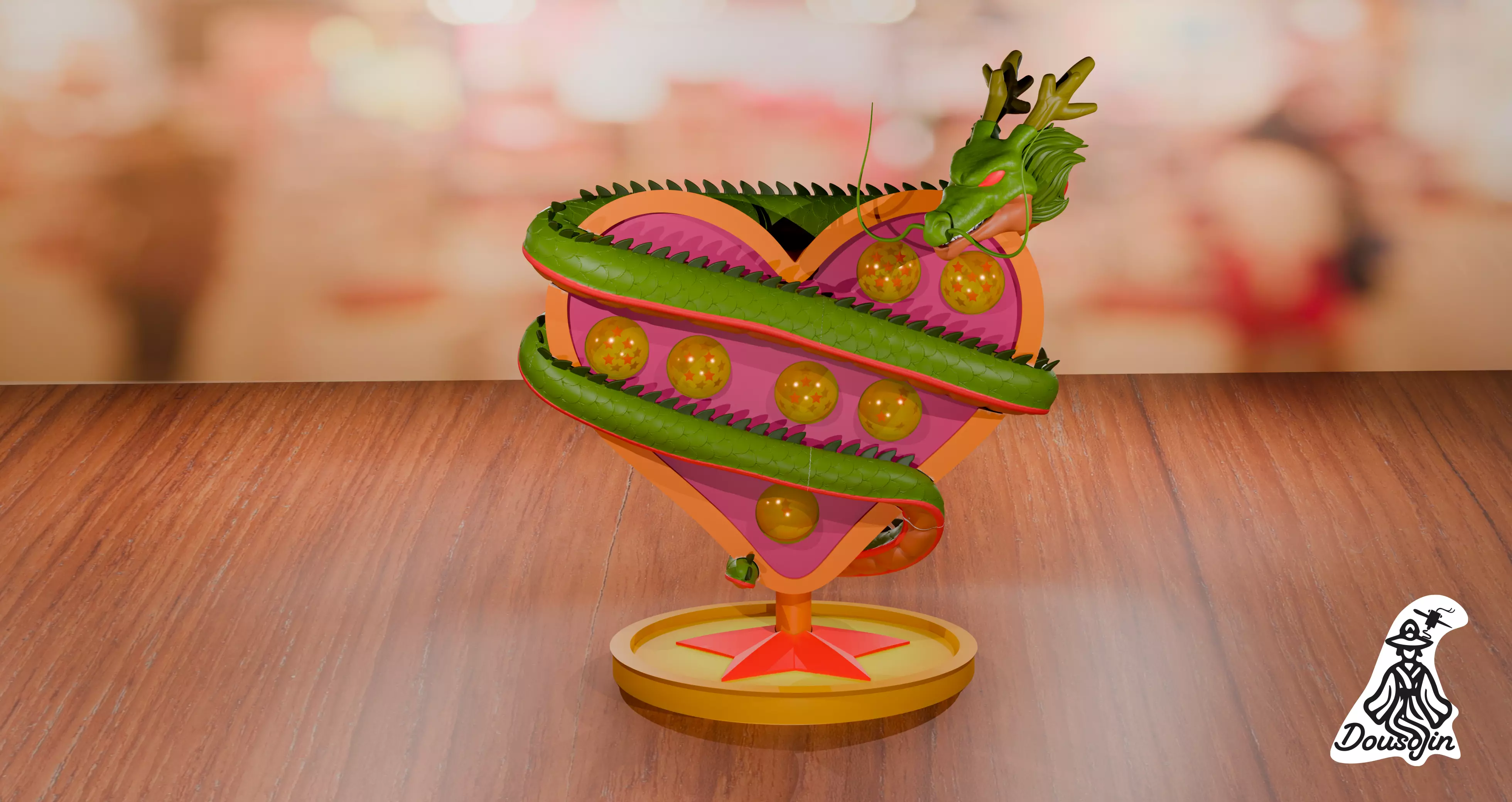 Shenron del Amor Siete Deseos para Ti Dragon ball Free 3D print model