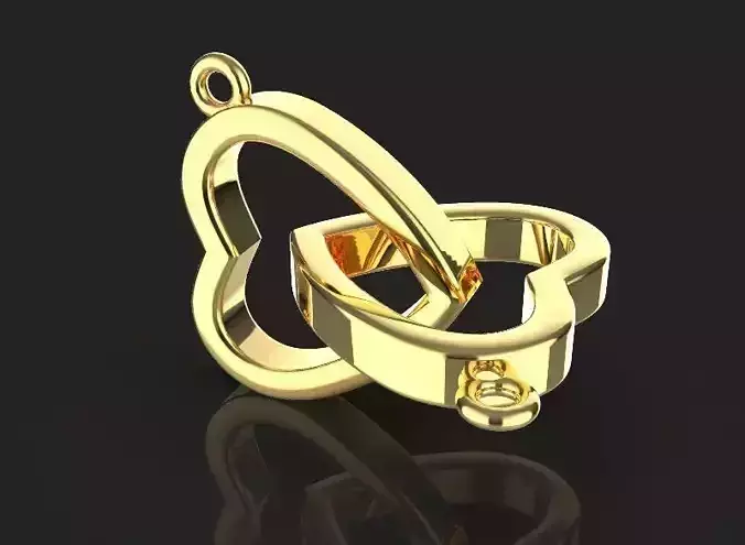  3d printing Heart necklace pendant printable STL and 3dm 3D print model